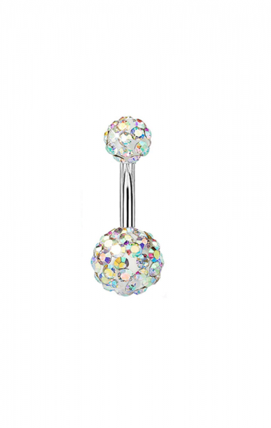 Bauchnabelpiercing Banane Kugel Ball Bauchnabel Glitzer Kristall Stein Piercing