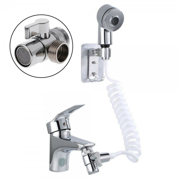 2-Wege-Umsteller T-Adapter Wasserhahn WC Bad Auslauf Ventil Armatur Intim Dusche